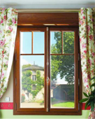 Fen&ecirc;tre PVC ton bois classique
