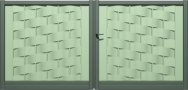 Portail aluminium contemporain