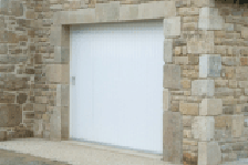 Porte coulissante, finition bois