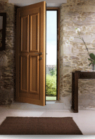 Porte mixte bois/alu — exemple 1