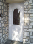 Porte d'entrée PVC blanc