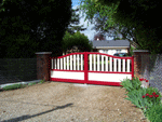 Portail aluminium bicolore